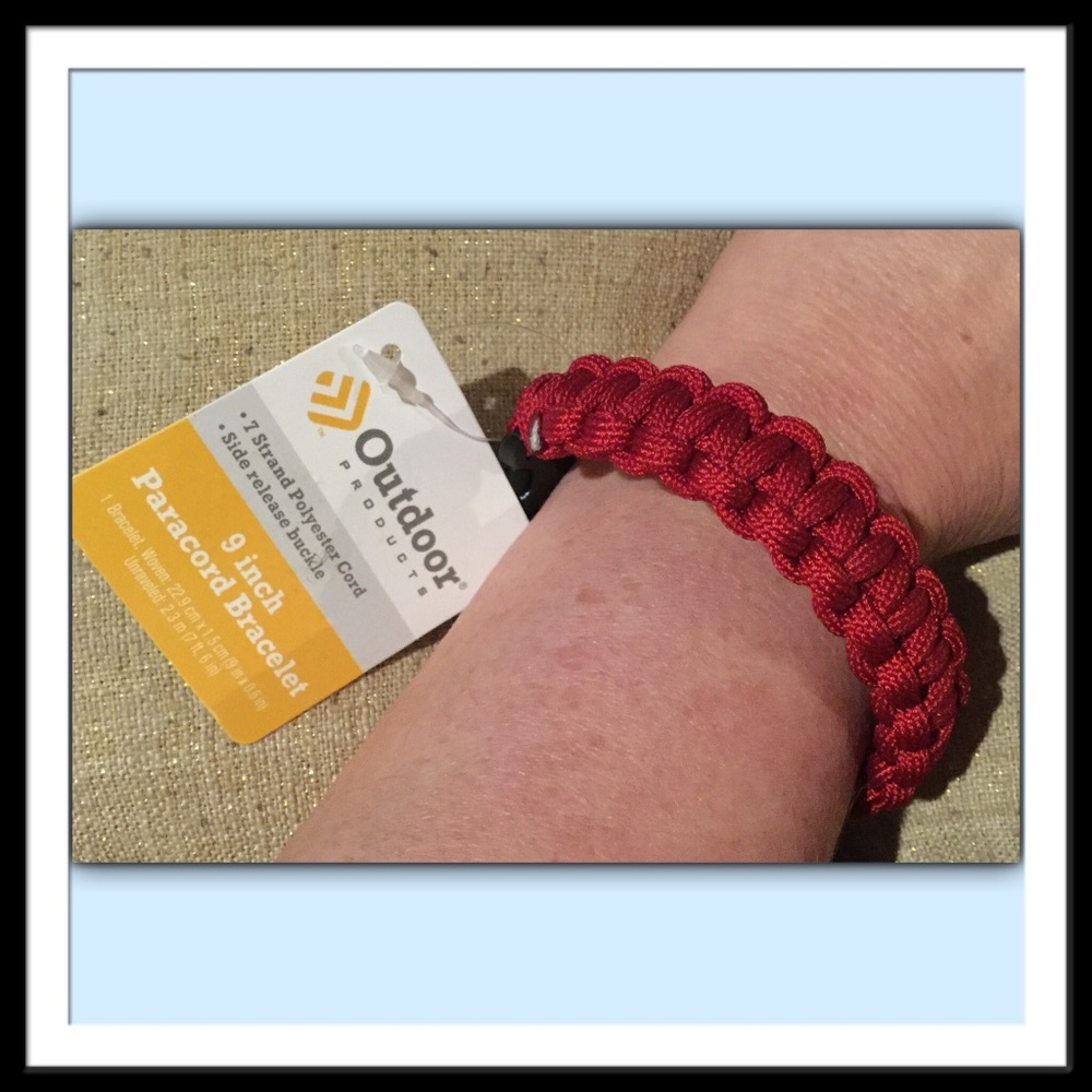 Outdoor Products 9 inch Parachord Bracelet, Red
